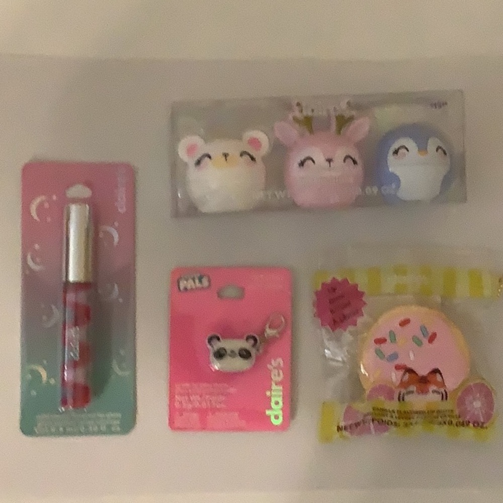Claire’s Lip Gloss Bundle of 4. New in Package
